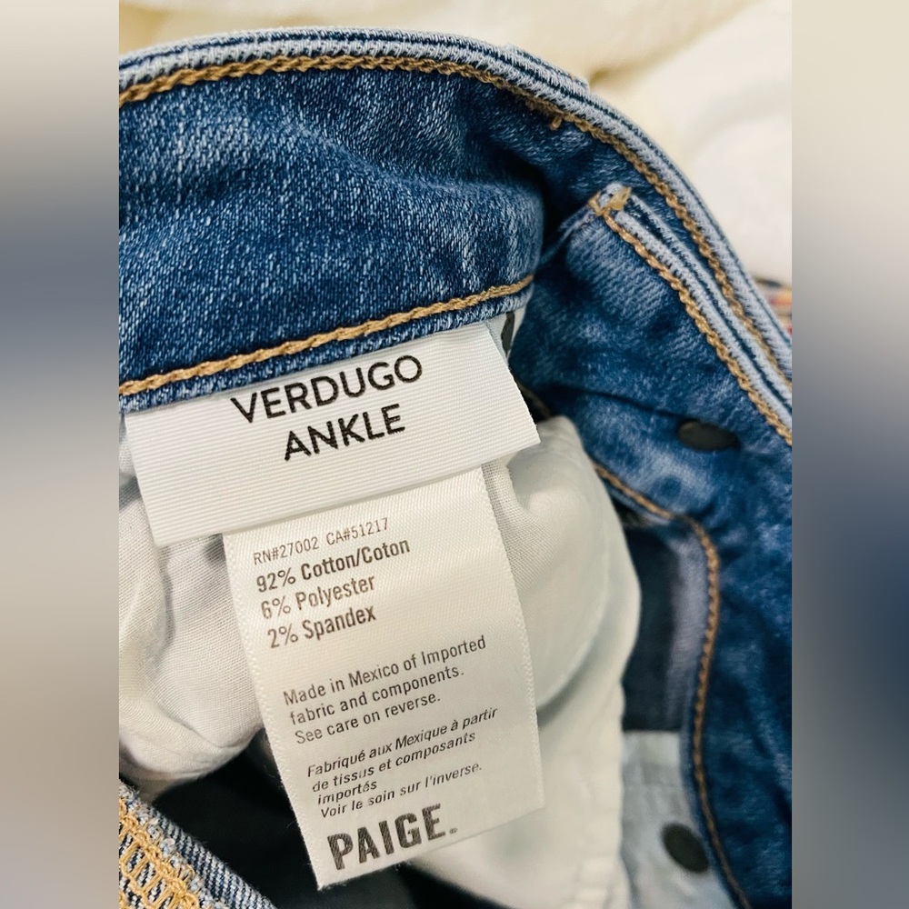 PAIGE Women's Blue ankle Jeans size 26 - Picture 8 of 8